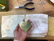 Load image into Gallery viewer, Intro to Metal: Textured Brass Christmas Ornament | November 1st
