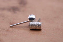 Load image into Gallery viewer, Silver Stud Earrings | Jan. 31 + Feb. 1&lt;br&gt; Students will design, texture, pierce, file, form, and finish a pair of silver studs...
