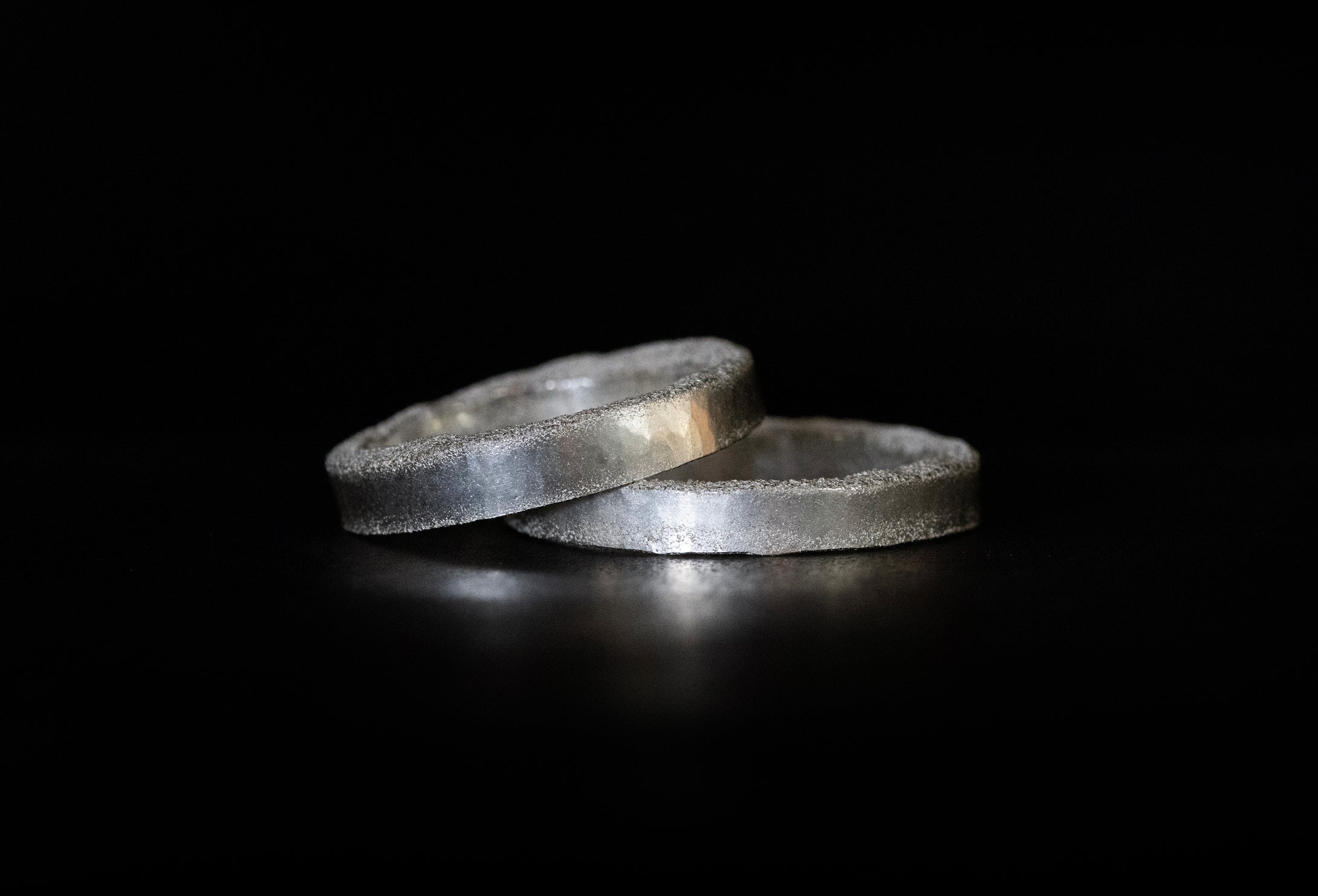 dust landscape wedding bands